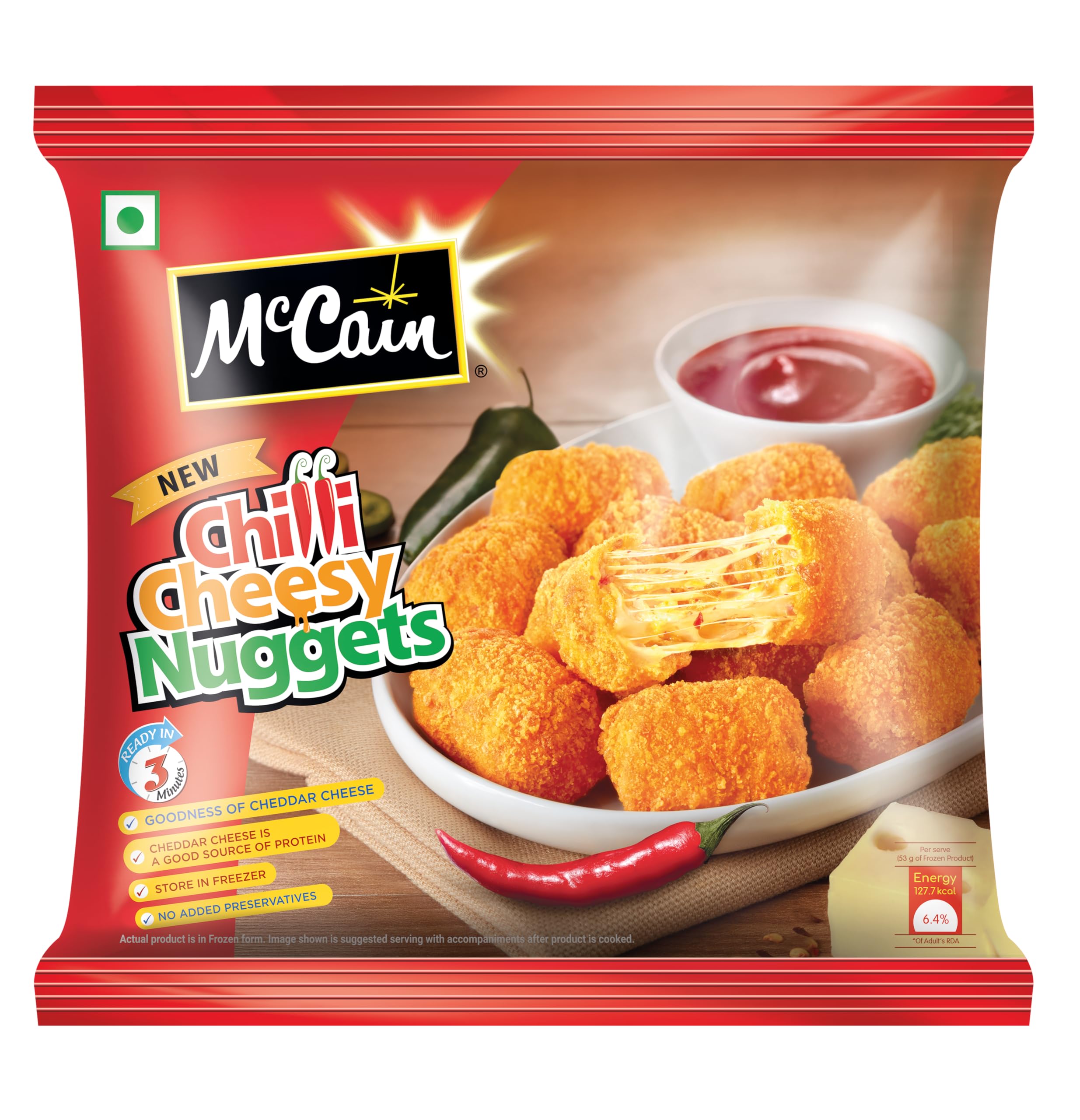 CHILLI CHEESY NUGGETS 400GM